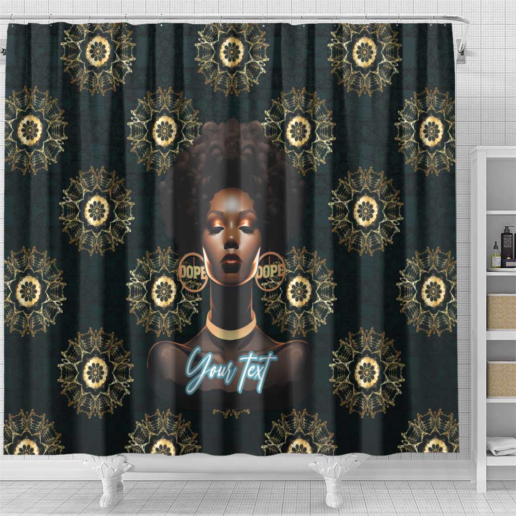 Personalized Powerful Woman in Patterns African Shower Curtain DT03