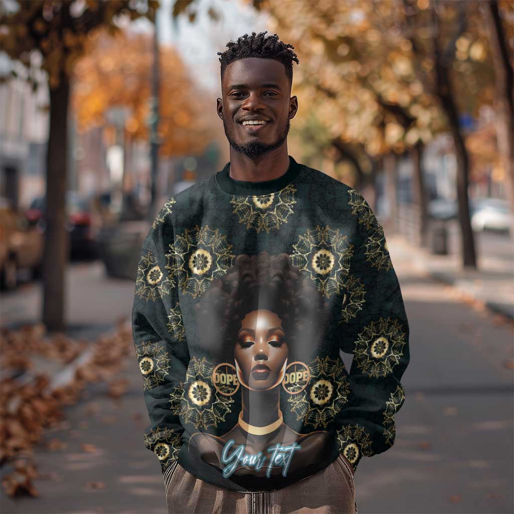 Personalized Afro Women Sweatshirt Powerful African Pattern DT03