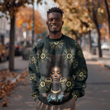 Personalized Afro Women Sweatshirt Powerful African Pattern DT03