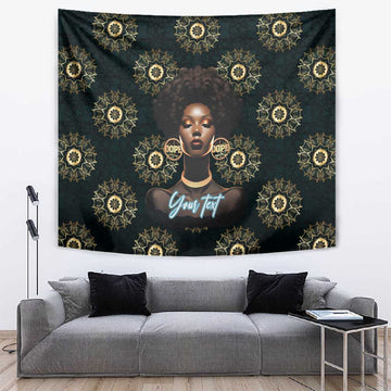 Personalized Afro Women Tapestry Powerful African Pattern DT03