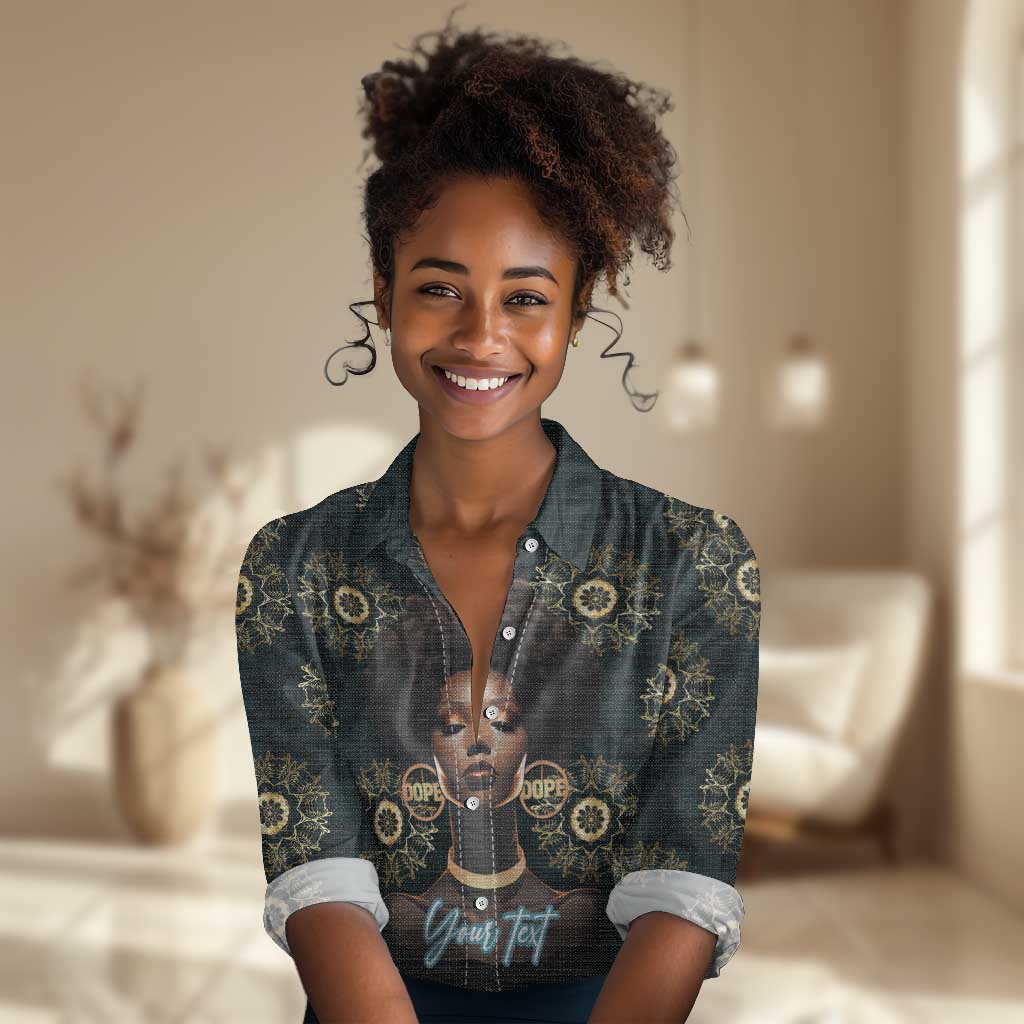Personalized Afro Women Women Casual Shirt Powerful African Pattern DT03