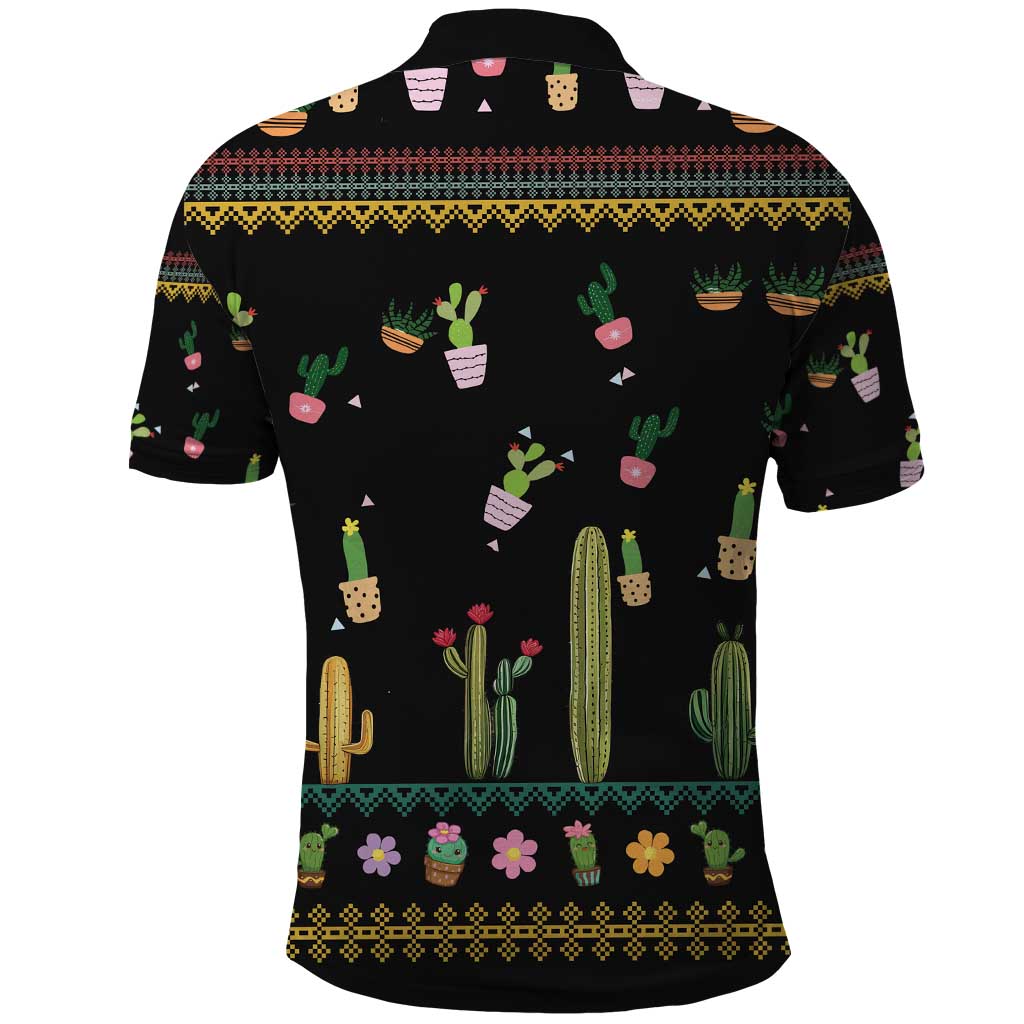 Cacuts Christmas Polo Shirt Cactus What the Fucculent DT03