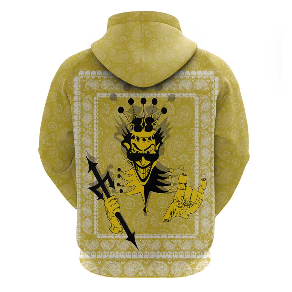 Latin King Hoodie Paisley Pattern Yellow DT03