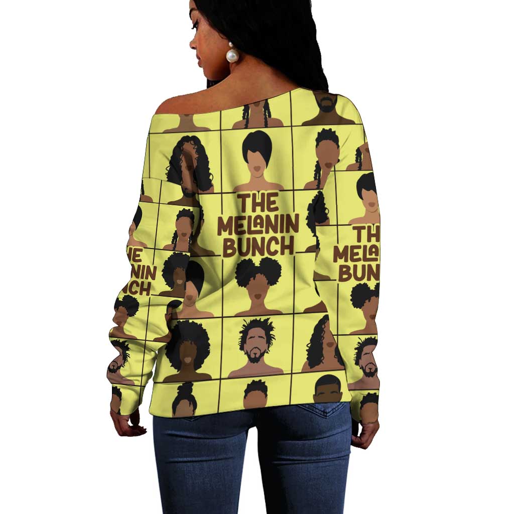 The Melanin Bunch African Off Shoulder Sweater Afro Black People DT03