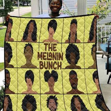 The Melanin Bunch African Quilt Afro Black People DT03