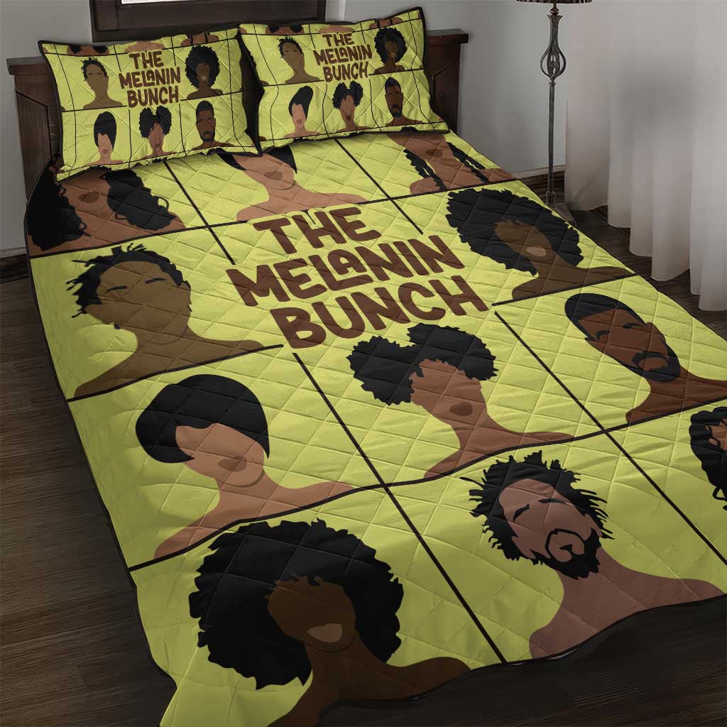 The Melanin Bunch African Quilt Bed Set Afro Black People DT03