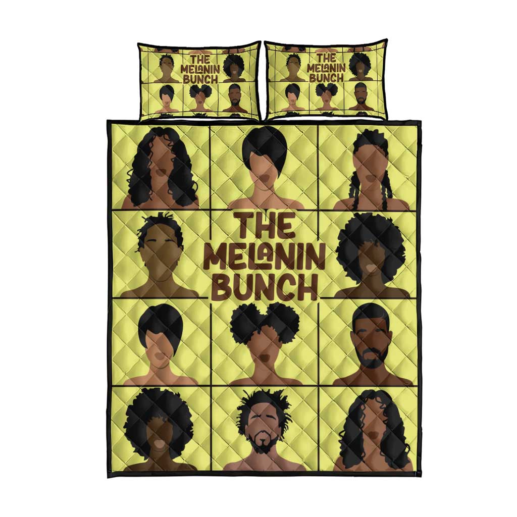 The Melanin Bunch African Quilt Bed Set Afro Black People DT03