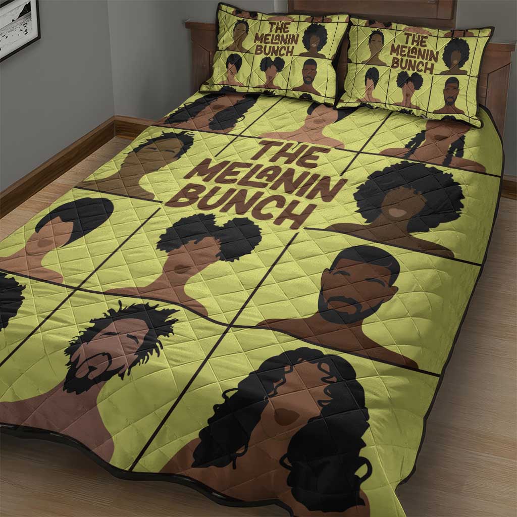 The Melanin Bunch African Quilt Bed Set Afro Black People DT03