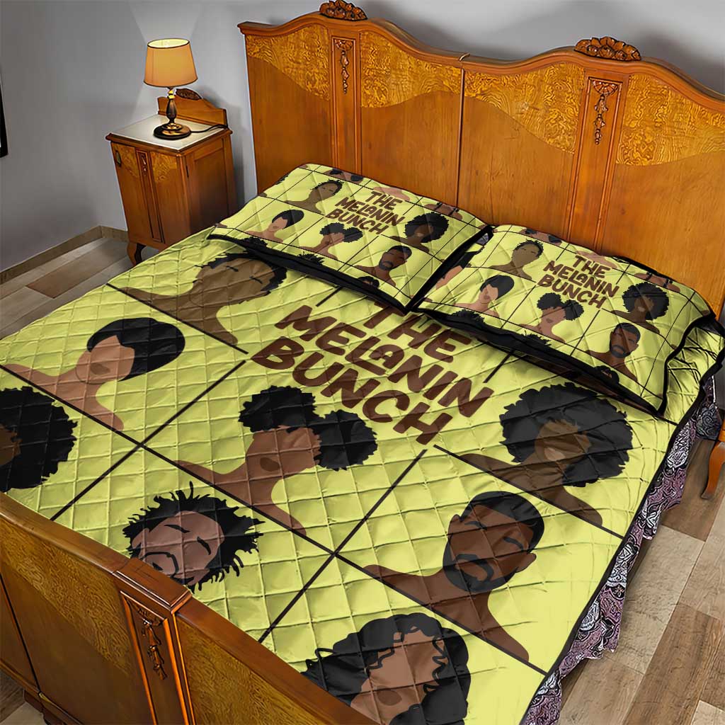 The Melanin Bunch African Quilt Bed Set Afro Black People DT03