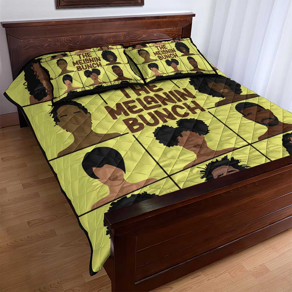 The Melanin Bunch African Quilt Bed Set Afro Black People DT03