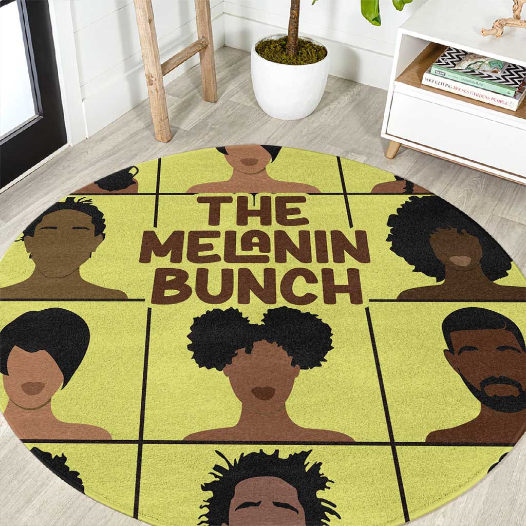 The Melanin Bunch African Round Carpet Afro Black People DT03