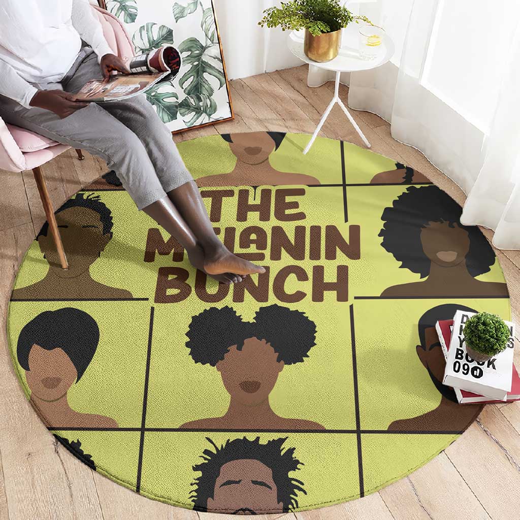 The Melanin Bunch African Round Carpet Afro Black People DT03