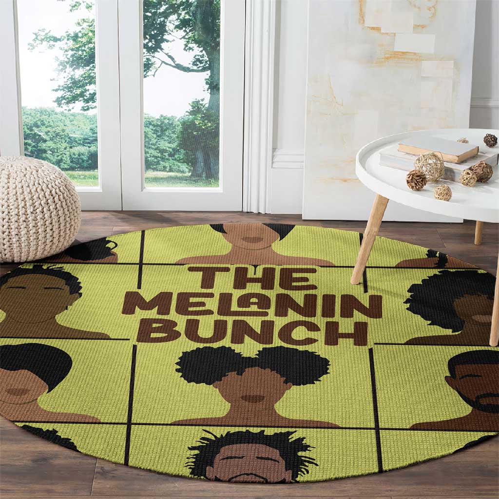 The Melanin Bunch African Round Carpet Afro Black People DT03