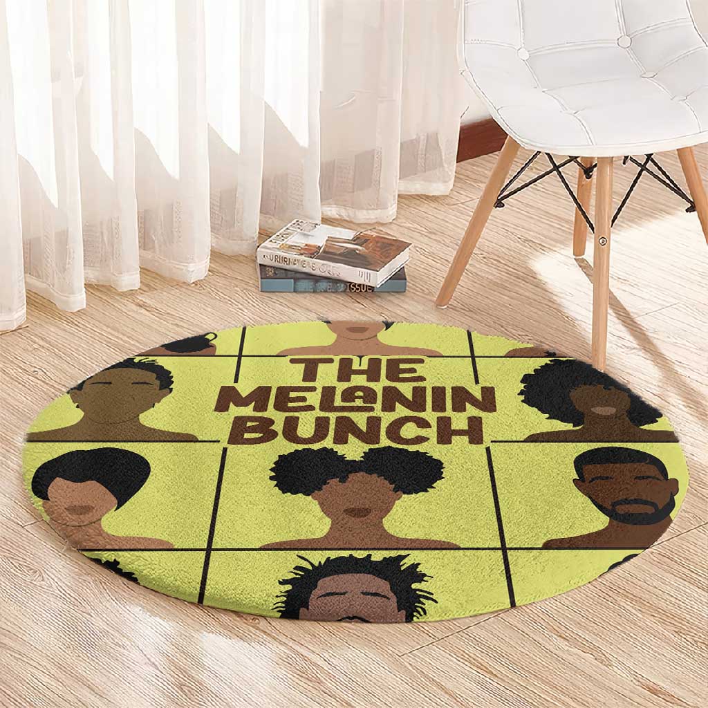 The Melanin Bunch African Round Carpet Afro Black People DT03