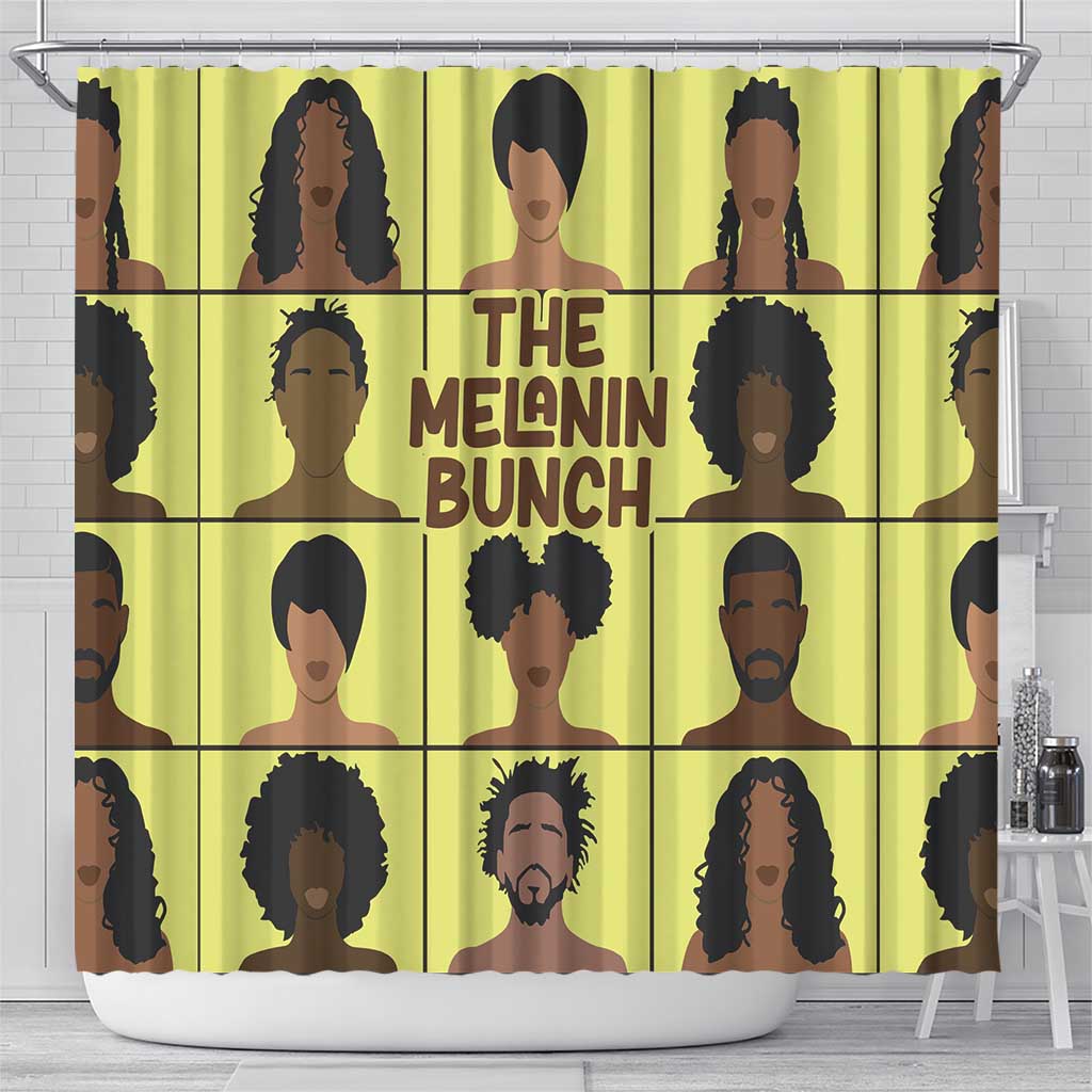 The Melanin Bunch Shower Curtain Africa Black People DT03