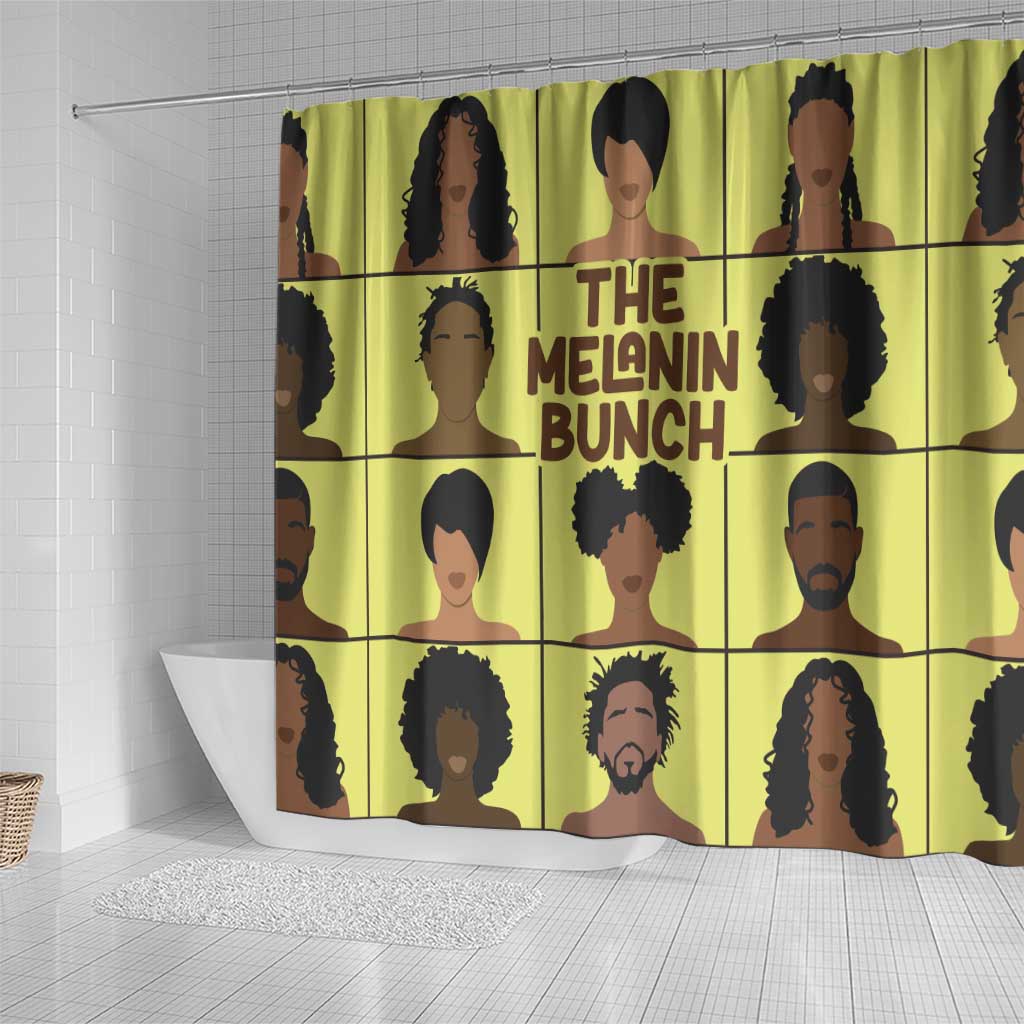 The Melanin Bunch Shower Curtain Africa Black People DT03