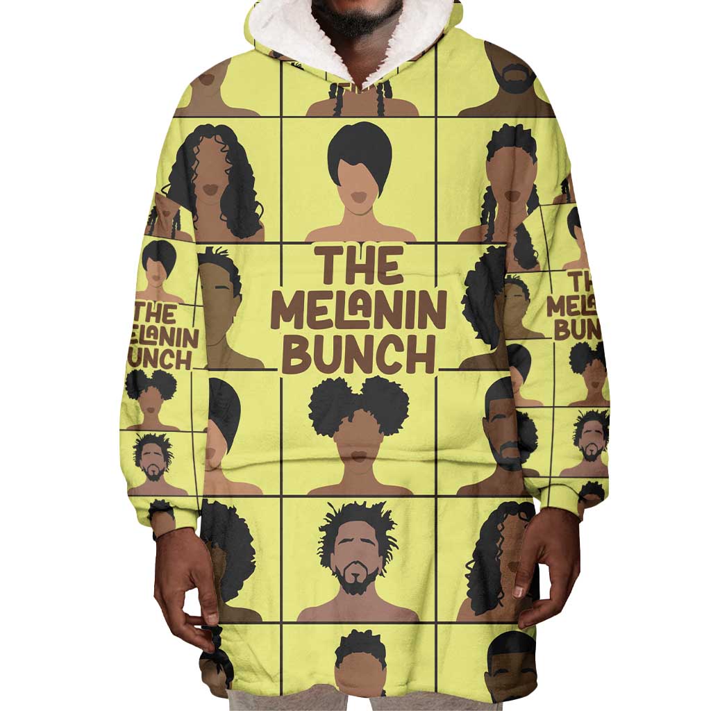 The Melanin Bunch African Wearable Blanket Hoodie Afro Black People DT03