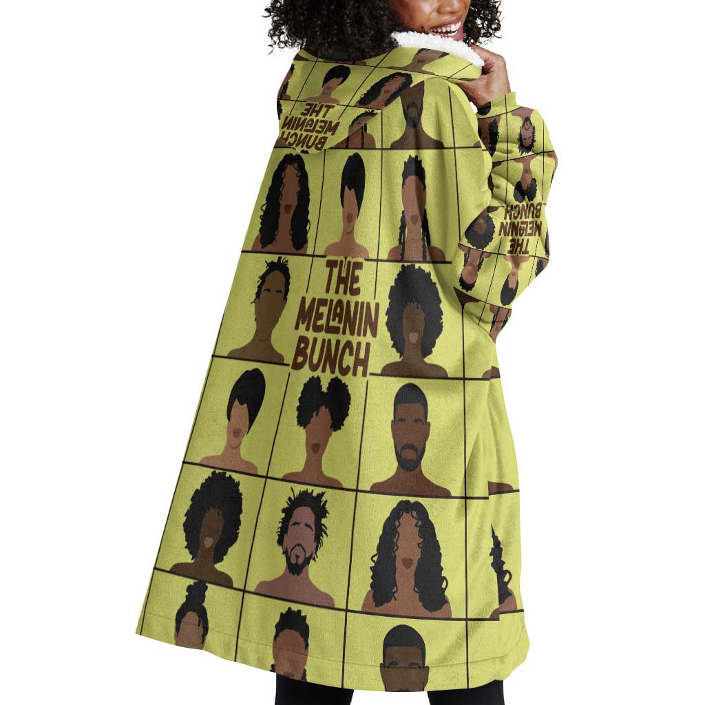 The Melanin Bunch African Wearable Blanket Hoodie Afro Black People DT03