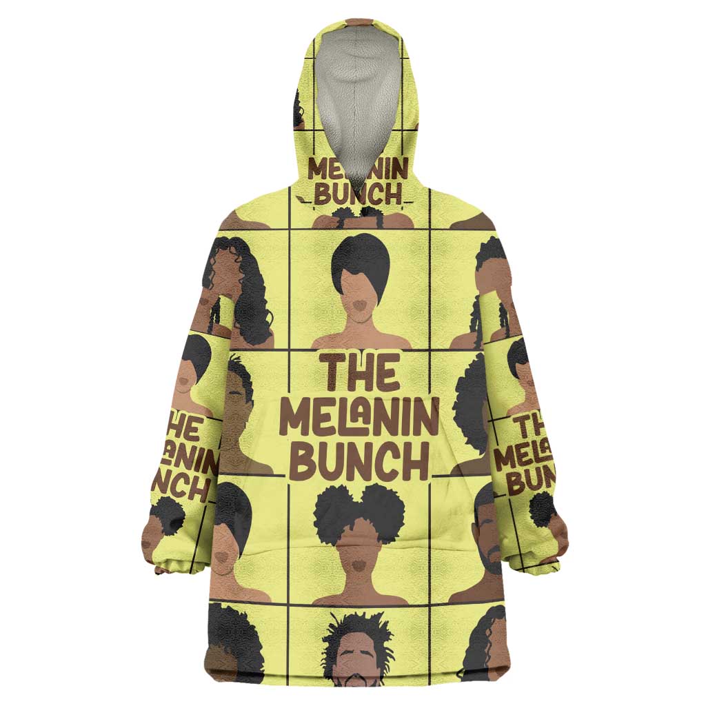 The Melanin Bunch African Wearable Blanket Hoodie Afro Black People DT03
