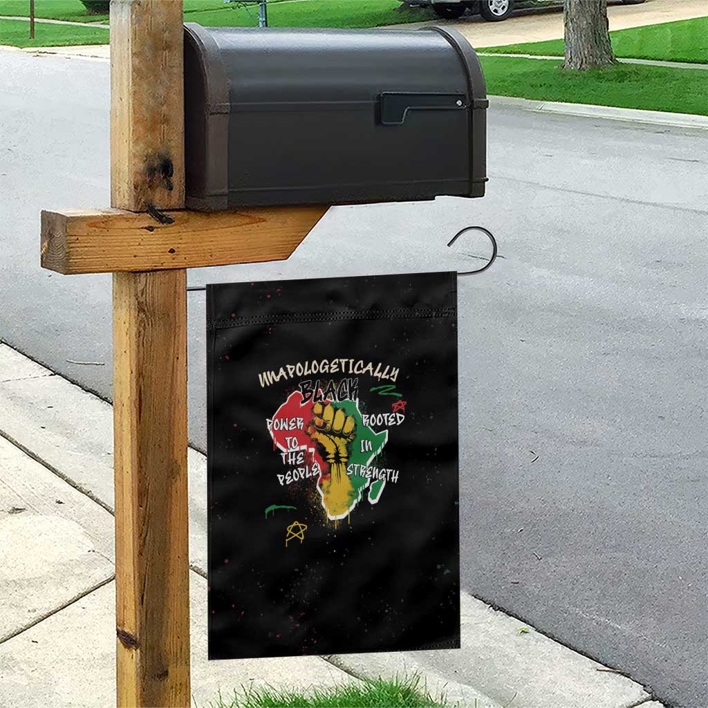 African Black Power Garden Flag Unapologetically Black Raised Fist DT03