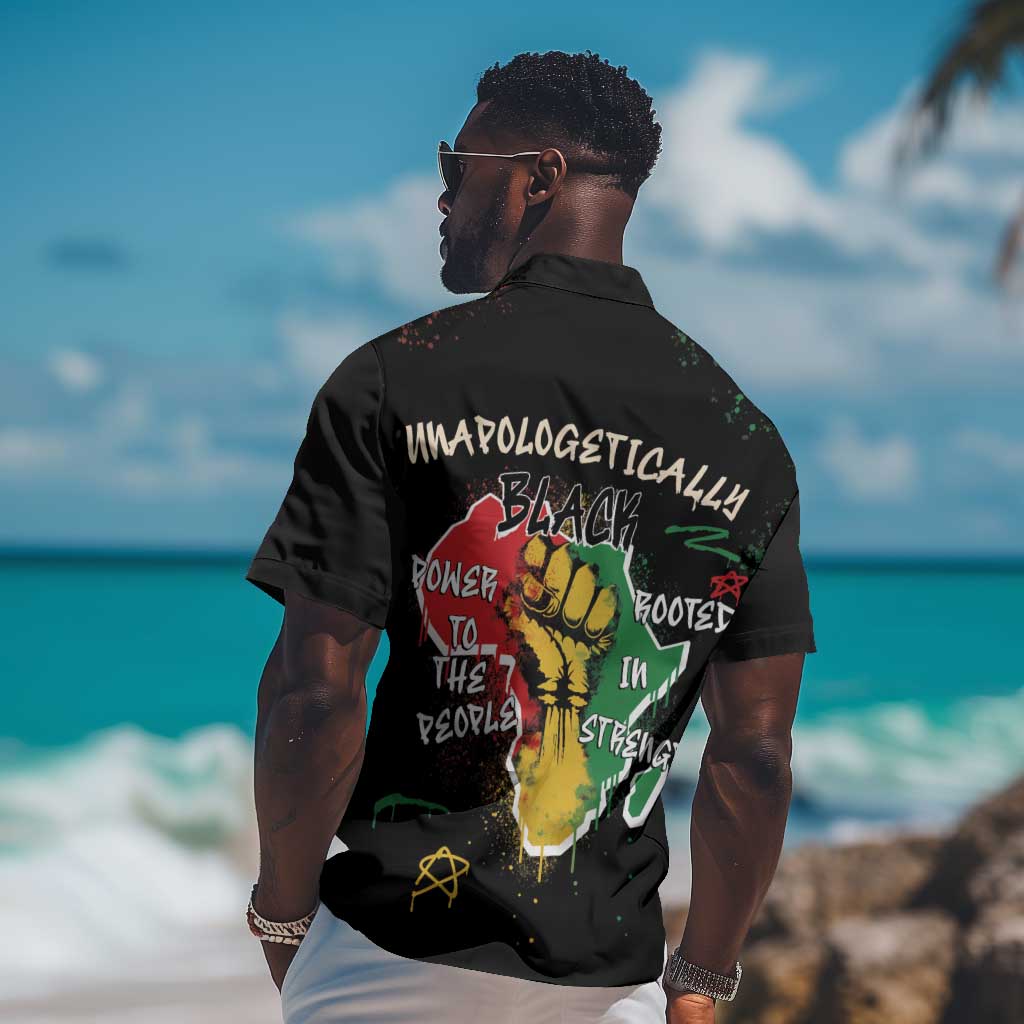 African Black Power Hawaiian Shirt Unapologetically Black Raised Fist DT03