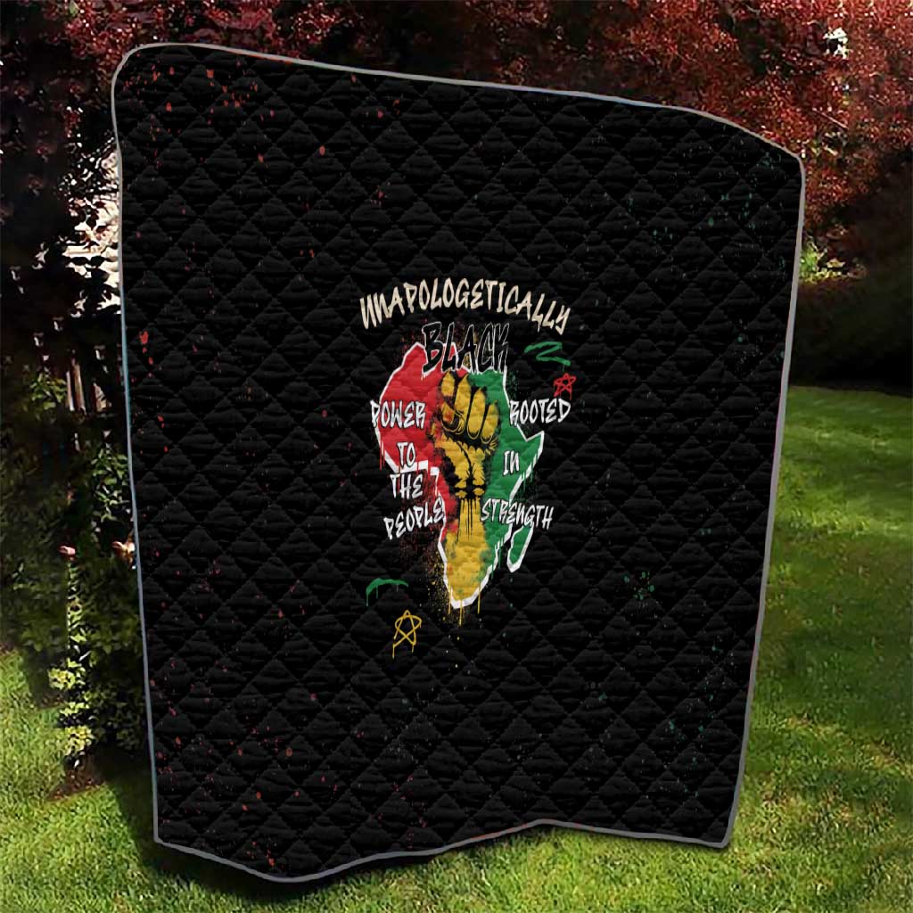 African Black Power Quilt Unapologetically Black Raised Fist DT03