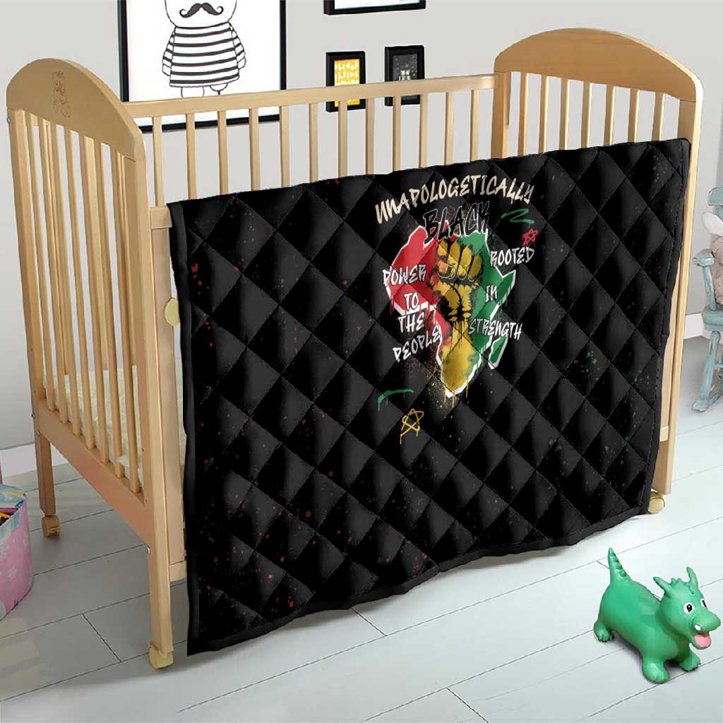 African Black Power Quilt Unapologetically Black Raised Fist DT03