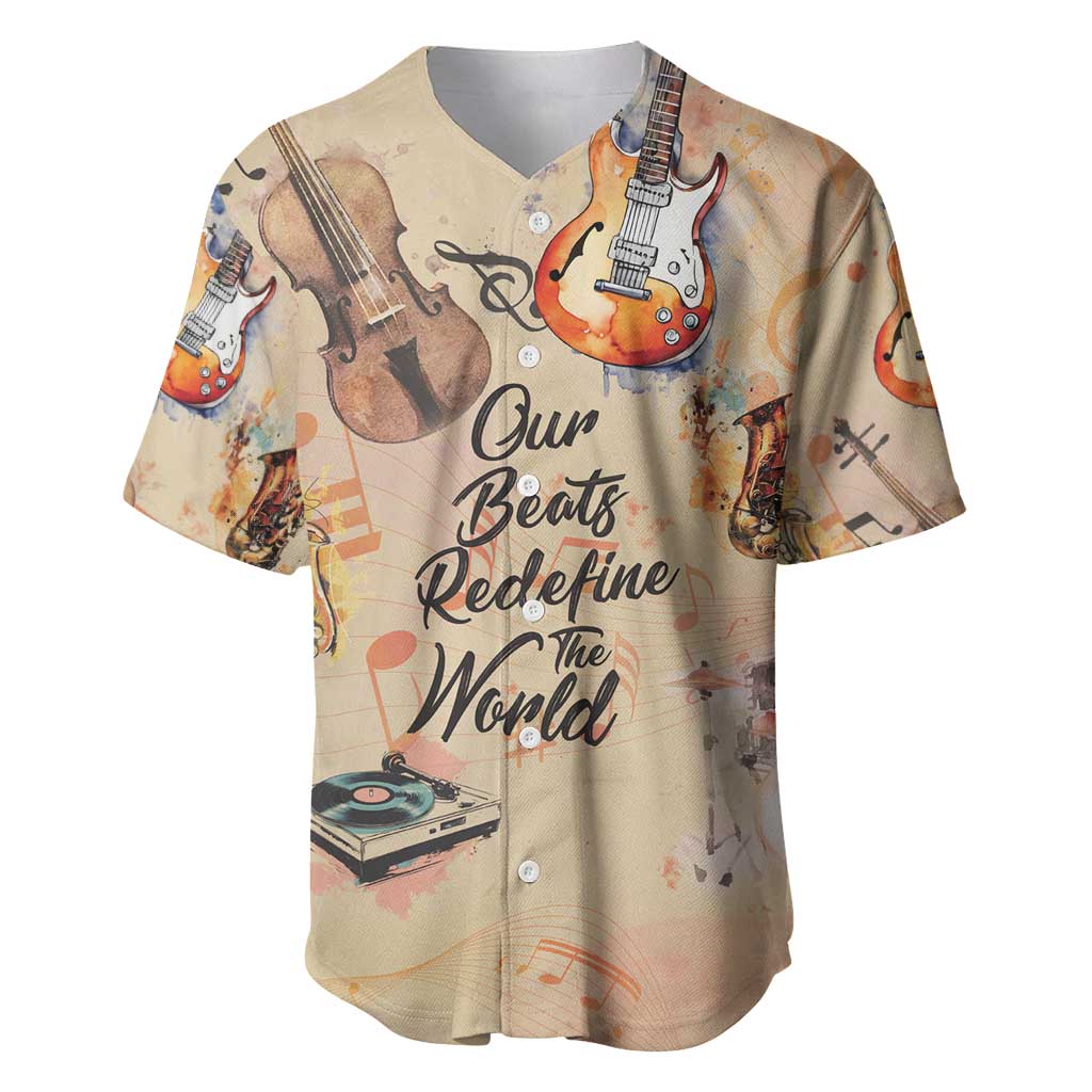 Our Beats Redefine The World African Baseball Jersey Afro Music DT03