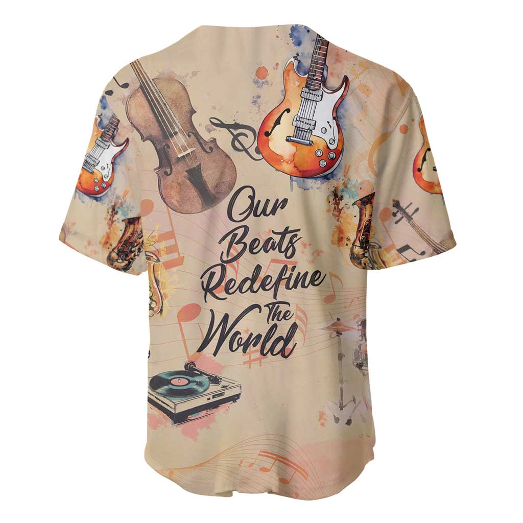 Our Beats Redefine The World African Baseball Jersey Afro Music DT03