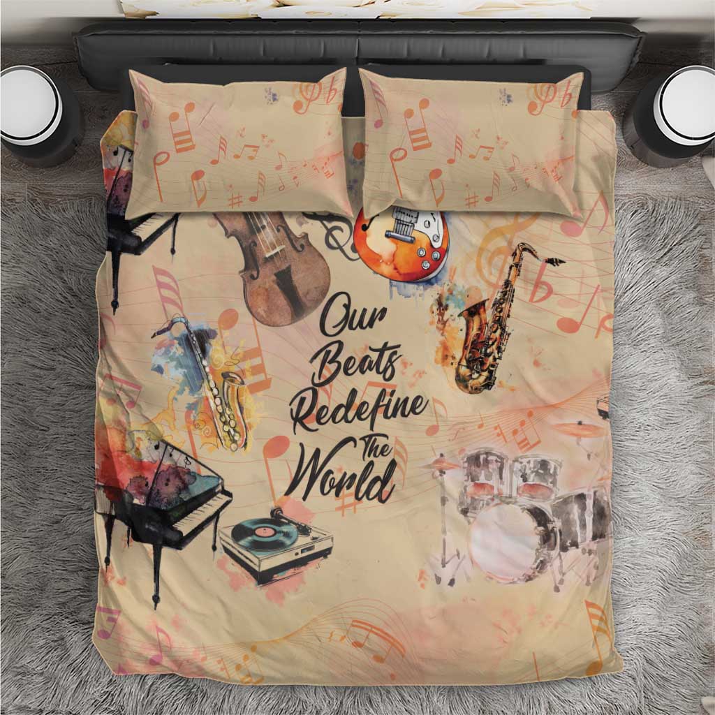 Our Beats Redefine The World African Bedding Set Afro Music DT03