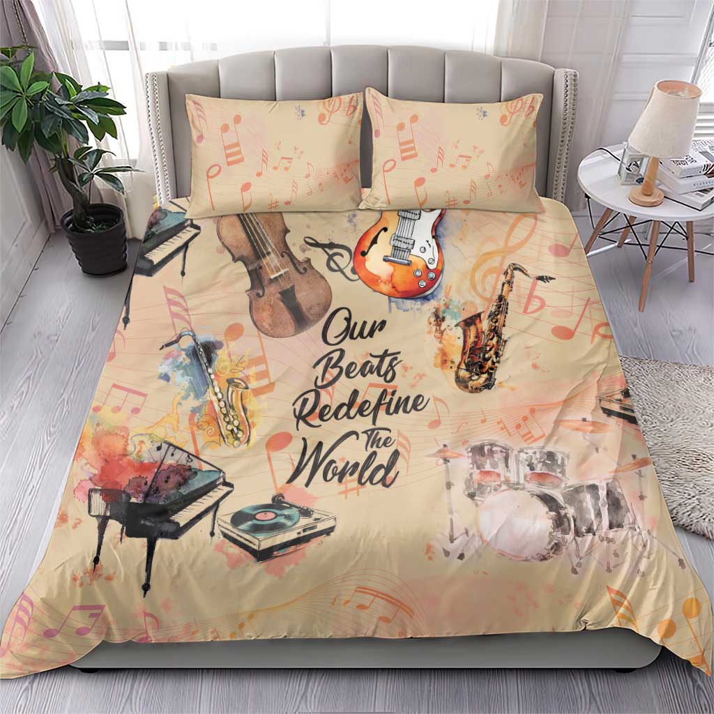 Our Beats Redefine The World African Bedding Set Afro Music DT03