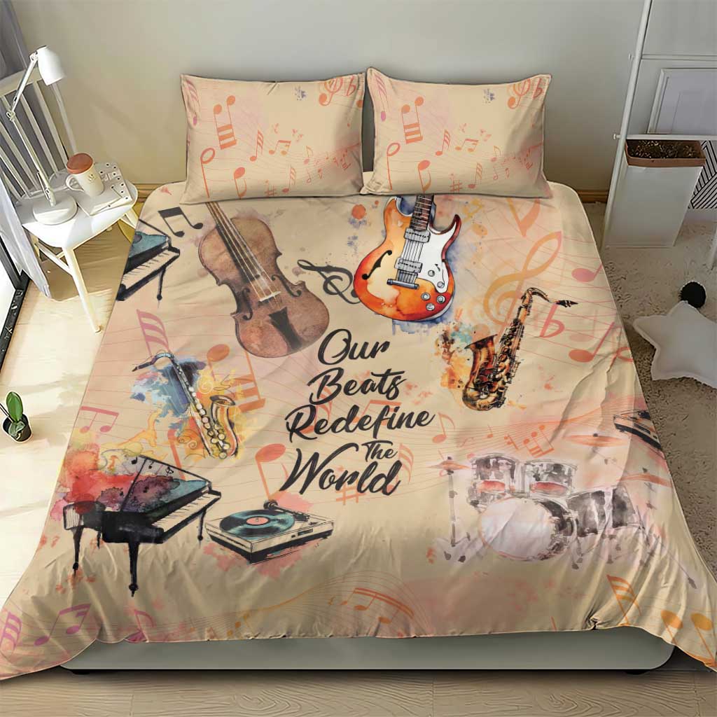 Our Beats Redefine The World African Bedding Set Afro Music DT03