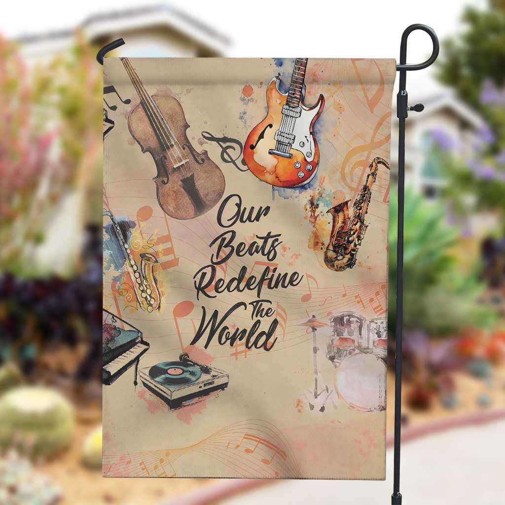 Our Beats Redefine The World African Garden Flag Afro Music DT03