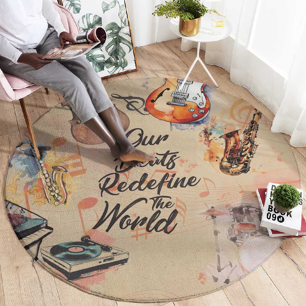 Our Beats Redefine The World African Round Carpet Afro Music DT03