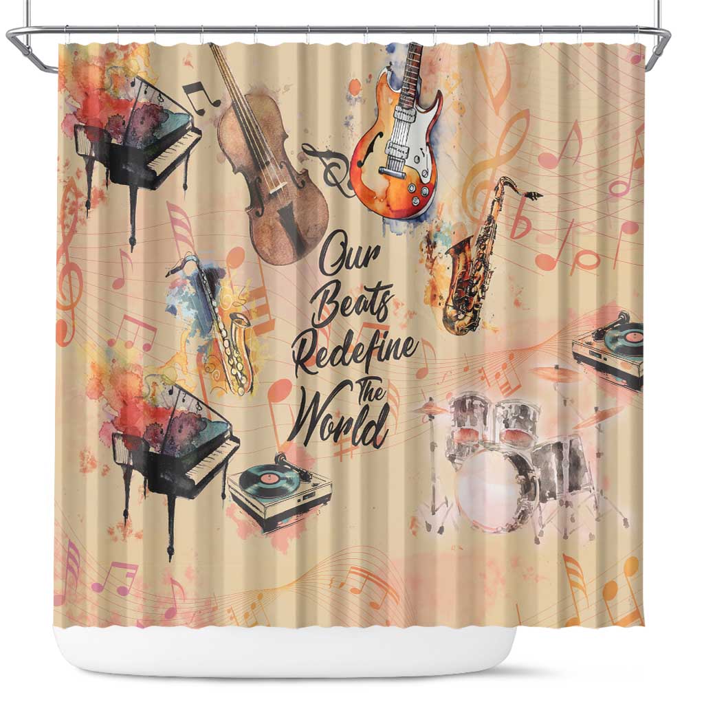 Our Beats Redefine The World African Shower Curtain DT03