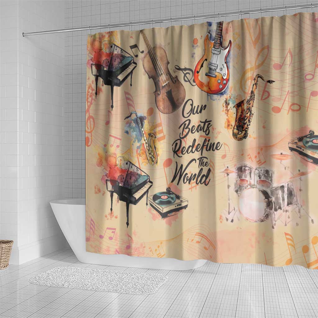 Our Beats Redefine The World African Shower Curtain DT03