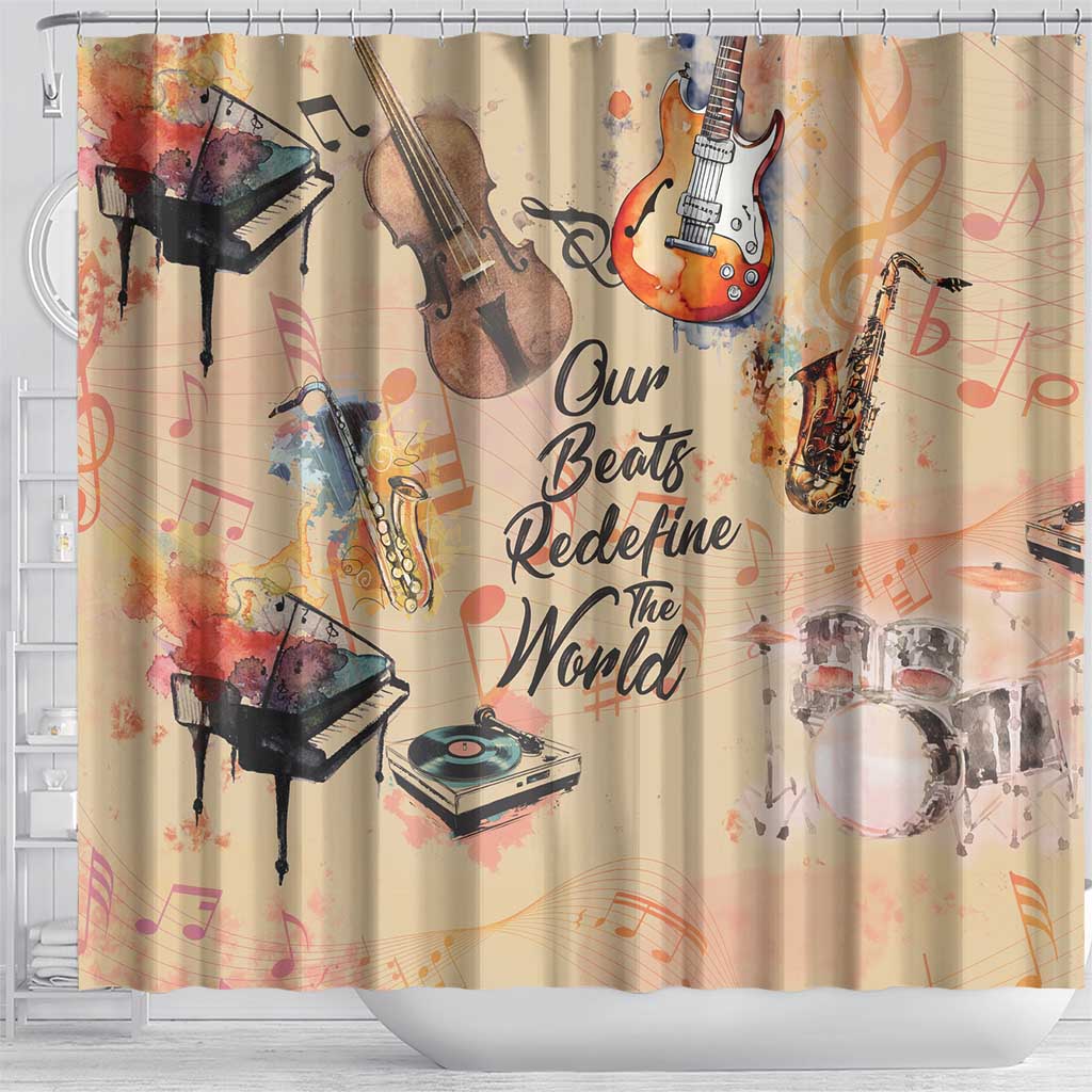 Our Beats Redefine The World African Shower Curtain DT03