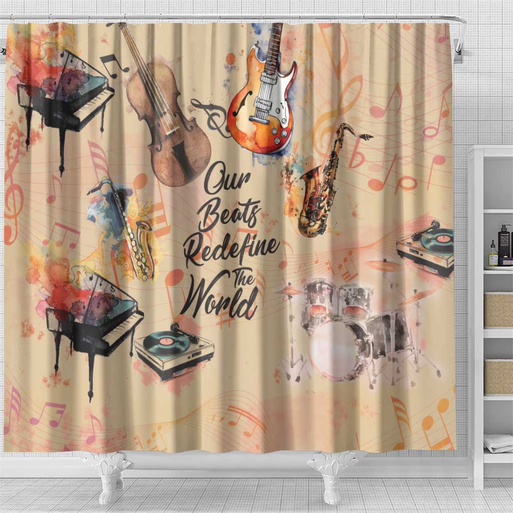Our Beats Redefine The World African Shower Curtain DT03