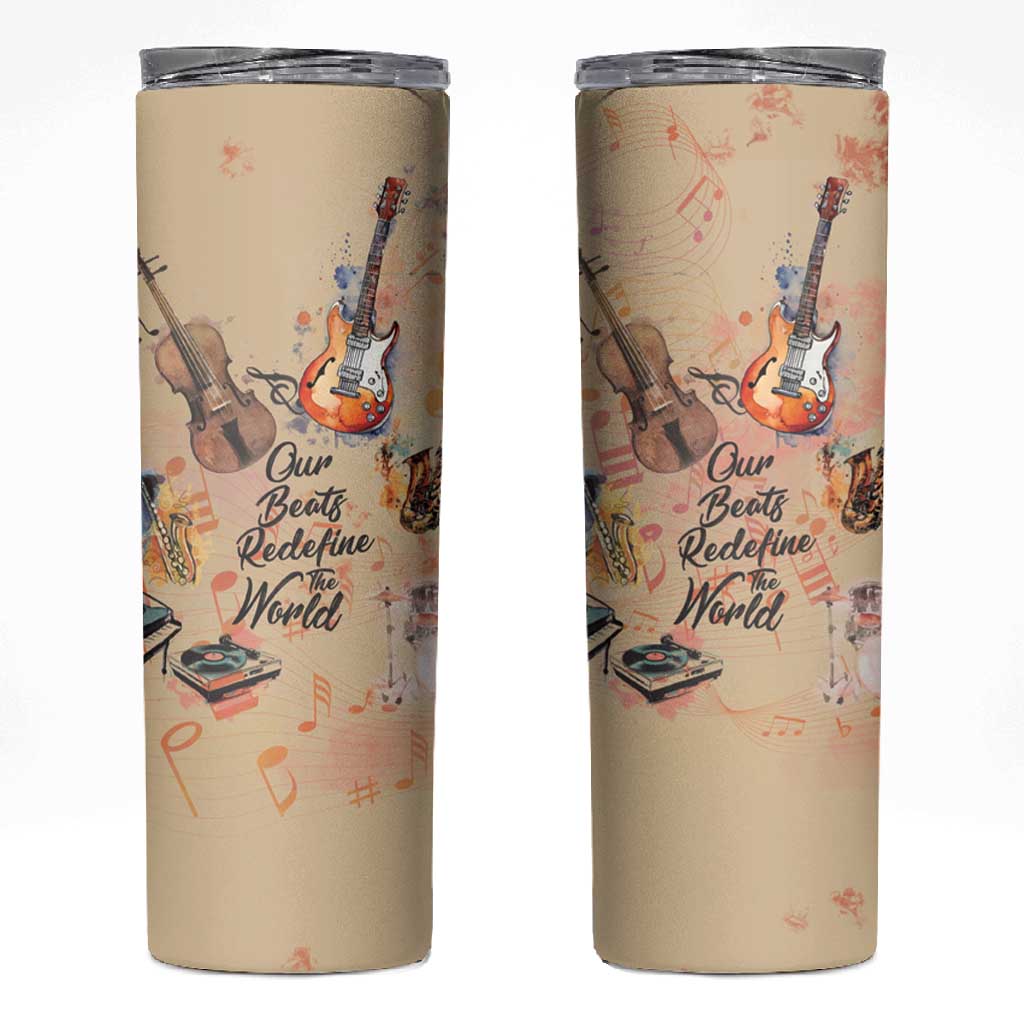Our Beats Redefine The World African Skinny Tumbler Afro Music DT03