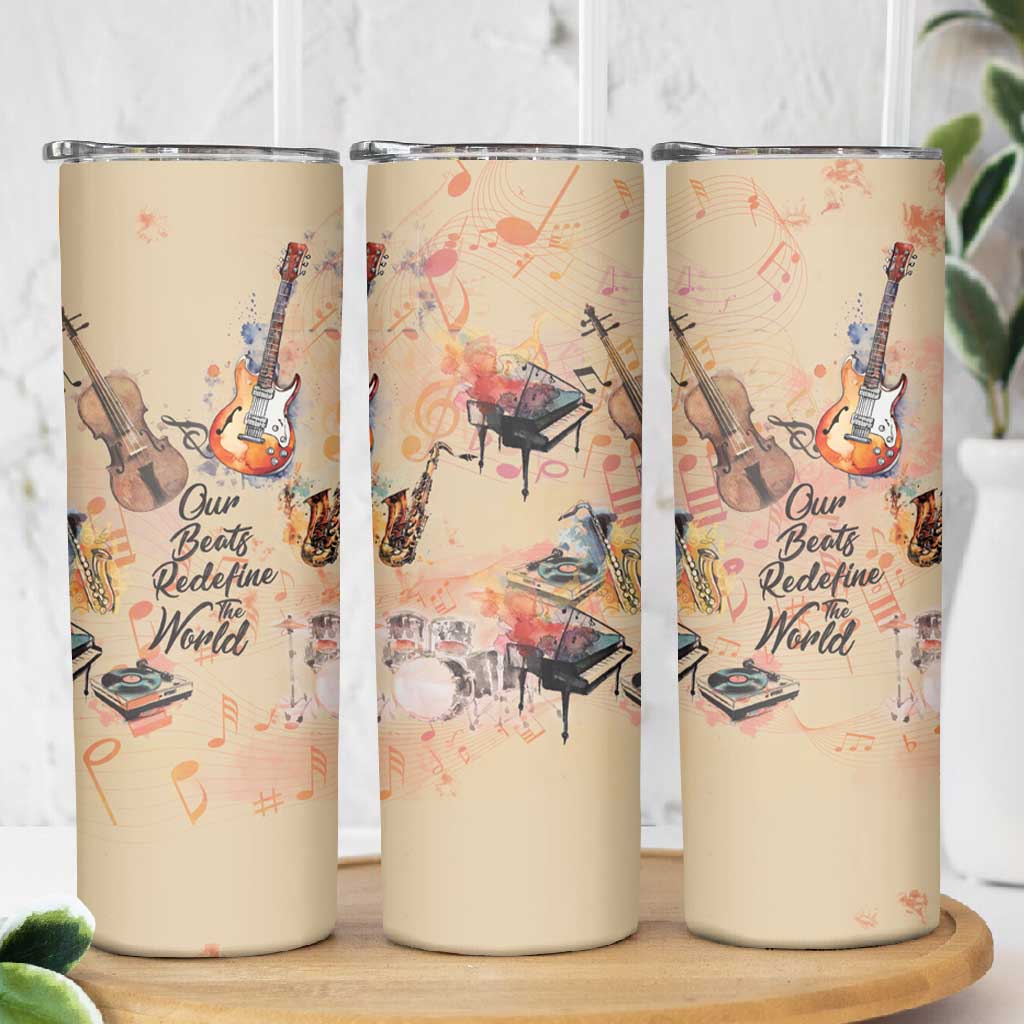 Our Beats Redefine The World African Skinny Tumbler Afro Music DT03