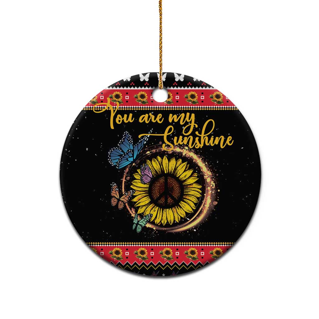 Butterfly Christmas Yall Ceramic Ornament You Are My Sunshine DT03