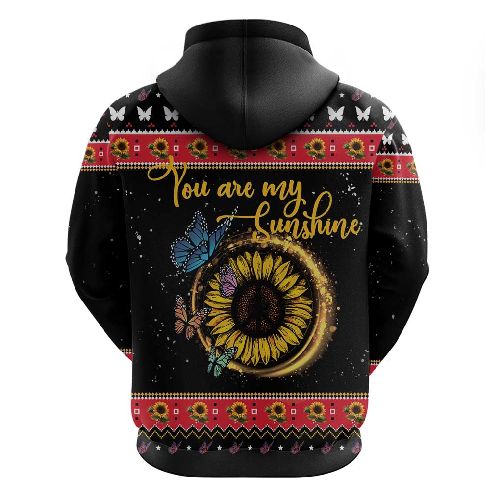 Butterfly Christmas Yall Hoodie You Are My Sunshine DT03