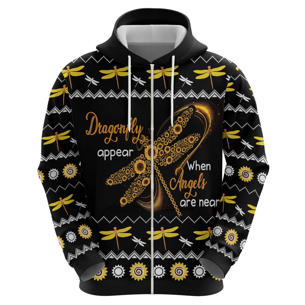 Dragonfly Sunflower Hoodie Dragonfly Appear When Angels Are Near DT03