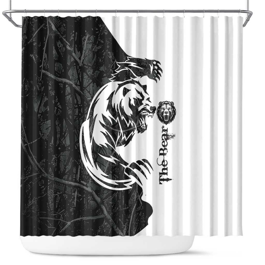 The Bear Tattoo Shower Curtain Bear In Forest DT03
