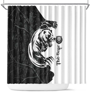 The Bear Tattoo Shower Curtain Bear In Forest DT03