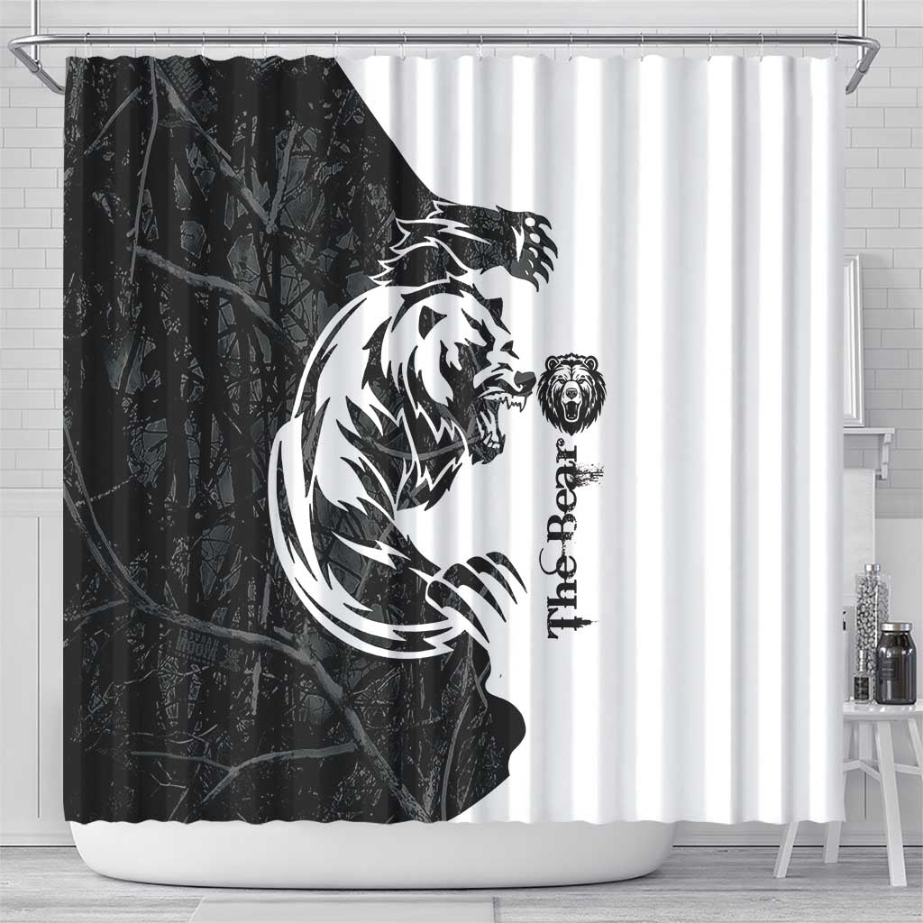 The Bear Tattoo Shower Curtain Bear In Forest DT03