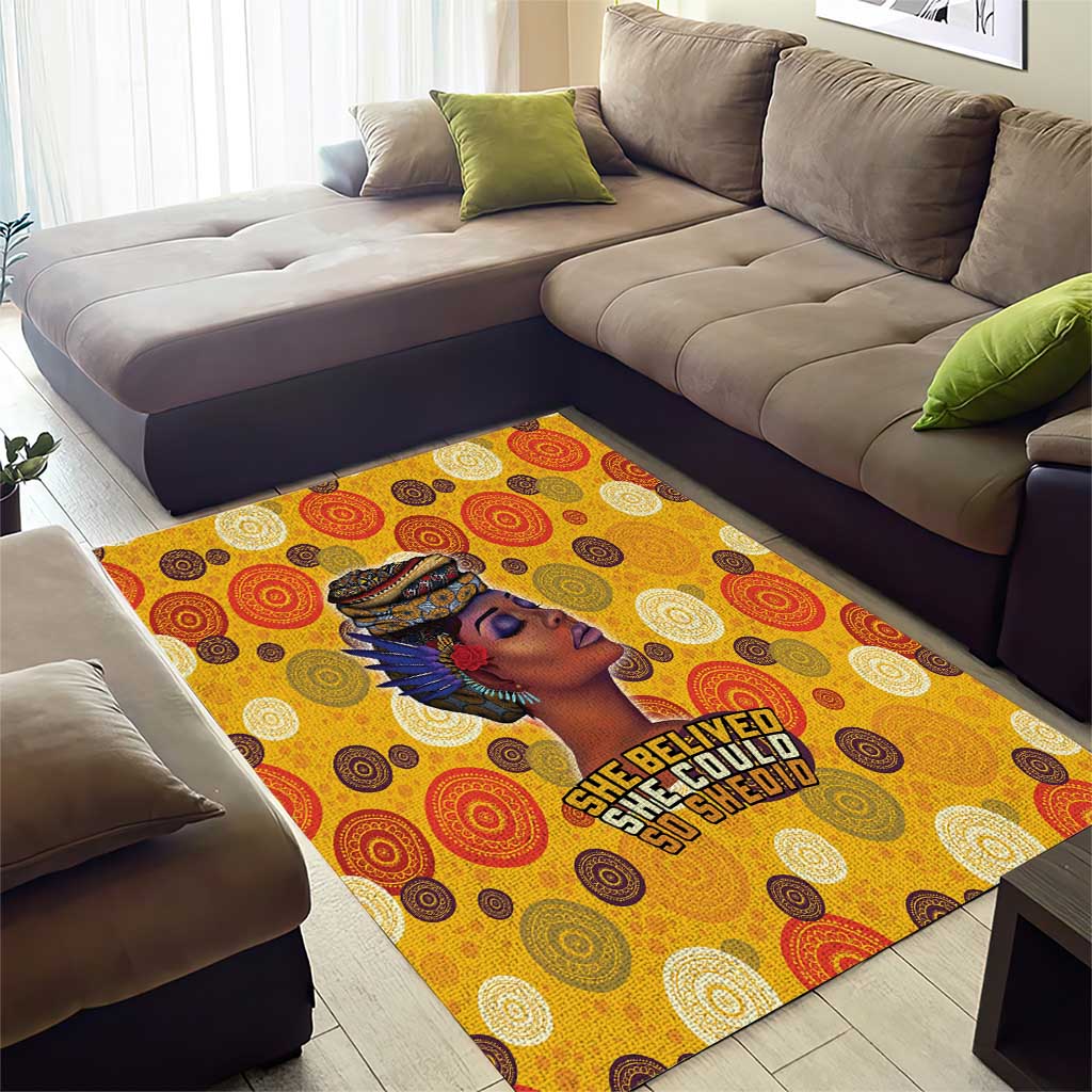African Women Area Rug She Believed She Could So She Did DT03