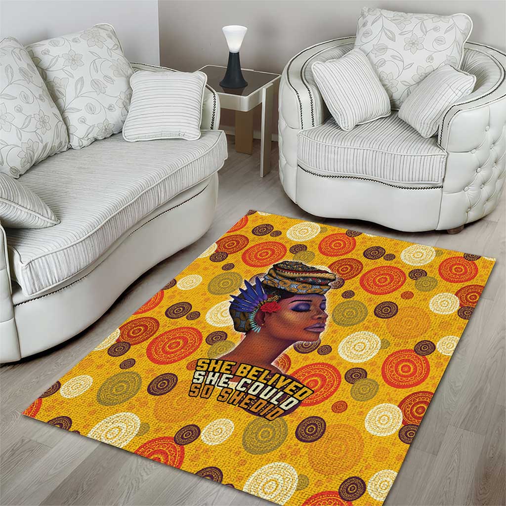 African Women Area Rug She Believed She Could So She Did DT03