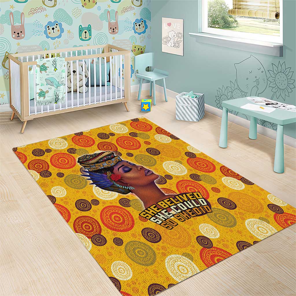 African Women Area Rug She Believed She Could So She Did DT03