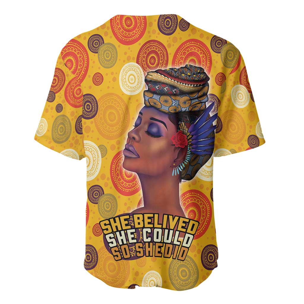 African Women Baseball Jersey She Believed She Could So She Did DT03